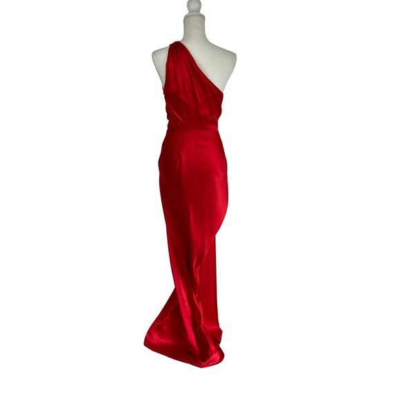 The Sei for FWRD Womens Drape Gown in Scarlet 10 New Long Maxi Dress - Picture 8 of 16